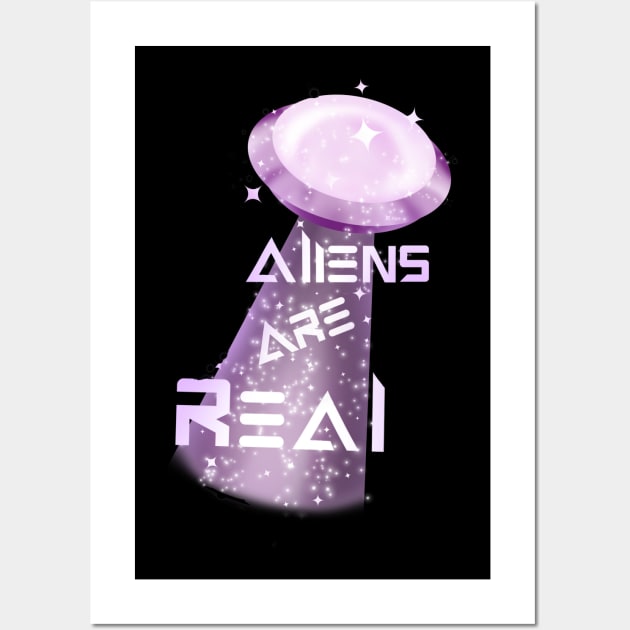 Aliens Ufos are real graphic Wall Art by TheCloverArtist